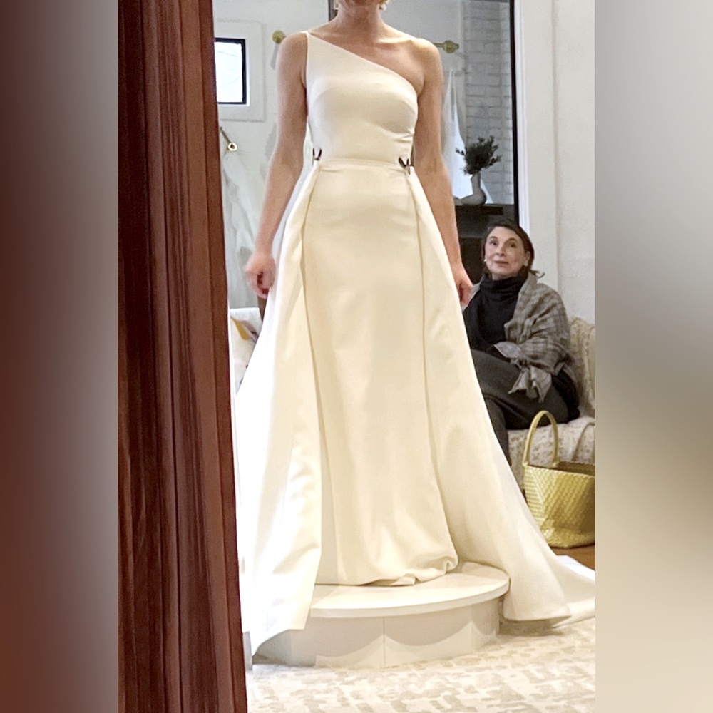 Sarah Seven wedding dress with custom detachable skirt